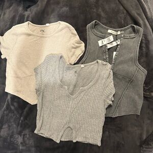 Crop Top bundle in Neutral Tones
